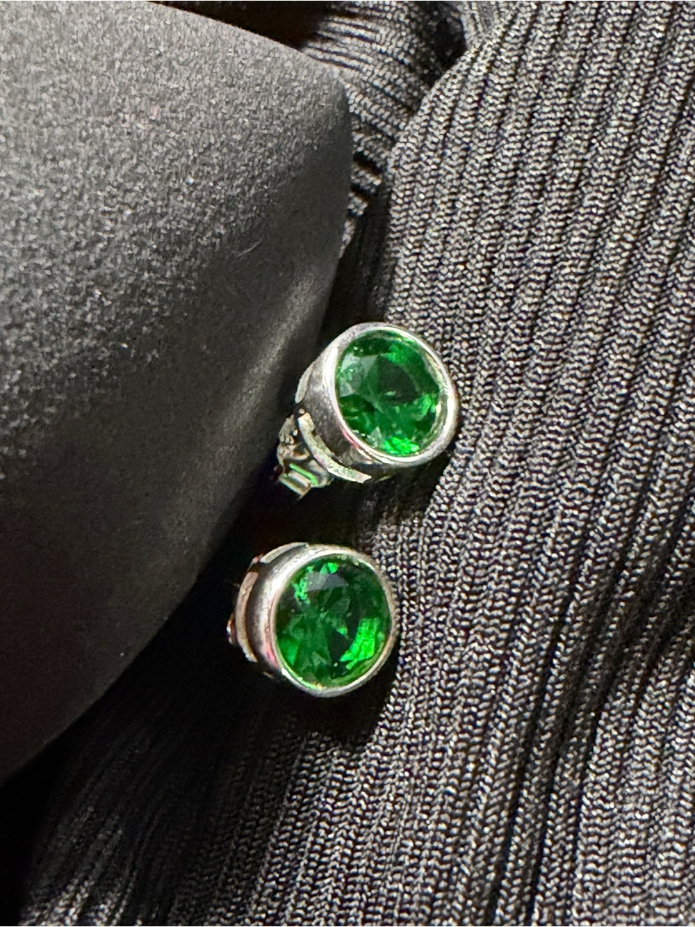 Green earrings